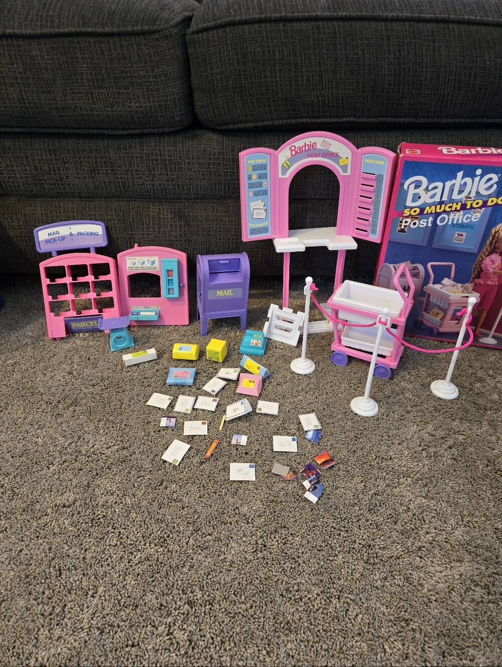 1995 Mattel Barbie "So Much To Do!" Post Office - incomplete